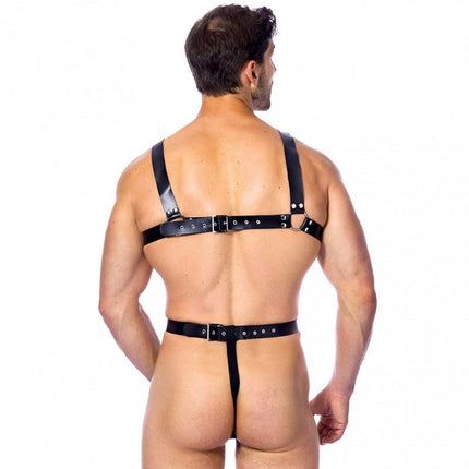 Body harnas met slip met gat voor penis - Erotiekvoordeel.nl