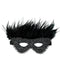 Burlesque masker met veren - zwart - Erotiekvoordeel.nl