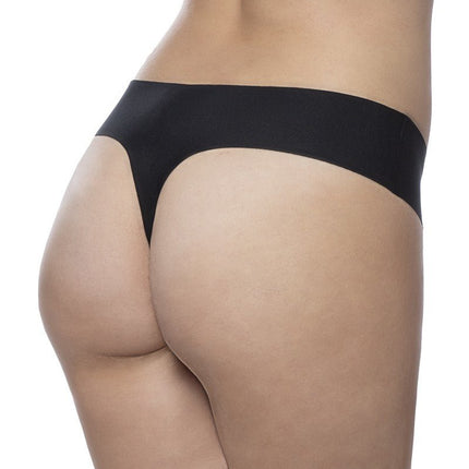 Bye Bra Invisible Thong | String 2 pack - nude en zwart - Erotiekvoordeel.nl