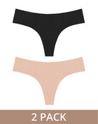 Bye Bra Invisible Thong | String 2 pack - nude en zwart - Erotiekvoordeel.nl