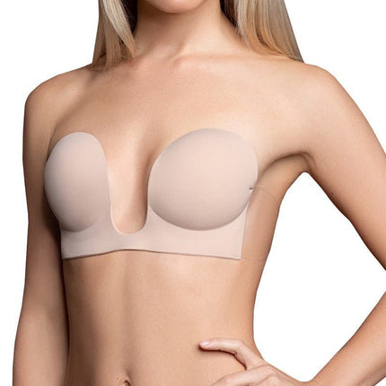 Bye Bra U-Style Plak BH voor strapless en open rug outfits - nude - Erotiekvoordeel.nl