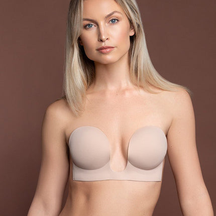 Bye Bra U-Style Plak BH voor strapless en open rug outfits - nude - Erotiekvoordeel.nl