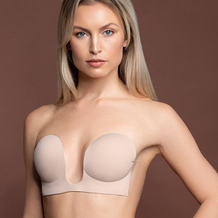 Bye Bra U-Style Plak BH voor strapless en open rug outfits - nude - Erotiekvoordeel.nl