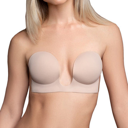 Bye Bra U-Style Plak BH voor strapless en open rug outfits - nude - Erotiekvoordeel.nl
