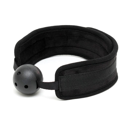 Comfortabele ball gag - zwart - verstelbaar - Erotiekvoordeel.nl