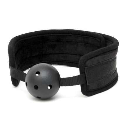 Comfortabele ball gag - zwart - verstelbaar - Erotiekvoordeel.nl