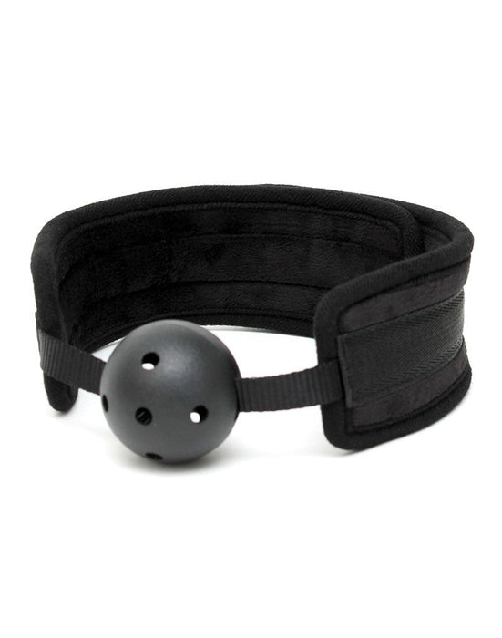 Comfortabele ball gag - zwart - verstelbaar - Erotiekvoordeel.nl