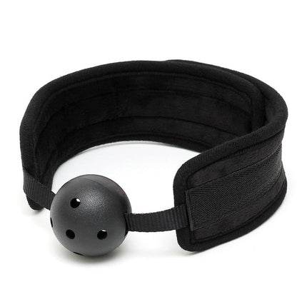 Comfortabele ball gag - zwart - verstelbaar - Erotiekvoordeel.nl