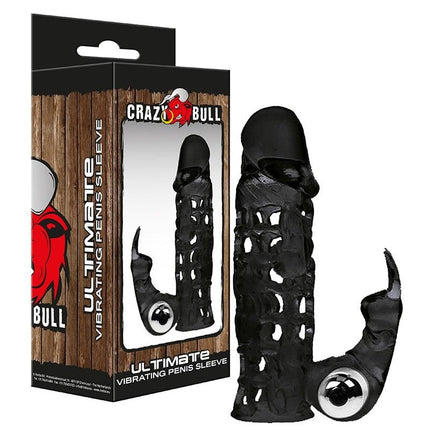 Crazy Bull Ultimate Vibrerende Penis Sleeve met Clitoris Stimulator - Erotiekvoordeel.nl