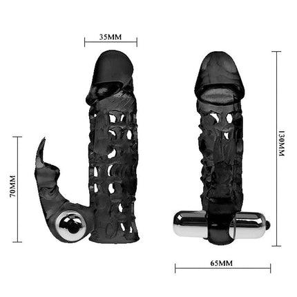 Crazy Bull Ultimate Vibrerende Penis Sleeve met Clitoris Stimulator - Erotiekvoordeel.nl