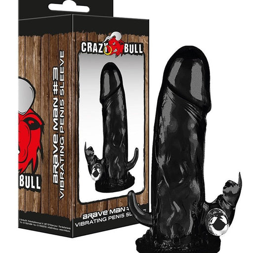 Crazy Bull Vibrerende Penis Sleeve Brave Man 3 - Erotiekvoordeel.nl