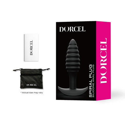 Dorcel - Buttplug - Spiraalvormige Butt Plug - Anaal Speeltje - Siliconen - Zwart-Erotiekvoordeel.nl