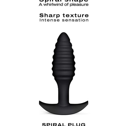 Dorcel - Buttplug - Spiraalvormige Butt Plug - Anaal Speeltje - Siliconen - Zwart-Erotiekvoordeel.nl