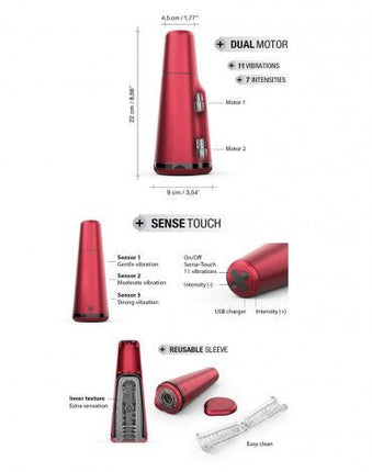 Dorcel Deep Sense Design Masturbator met 2 sterke motoren - Erotiekvoordeel.nl