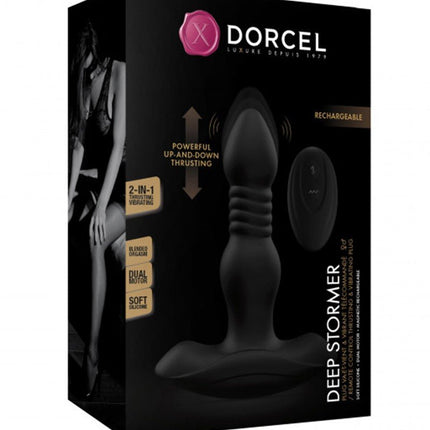 Dorcel Deep Stormer Stotende Buttplug met Afstandsbediening - zwart - Erotiekvoordeel.nl