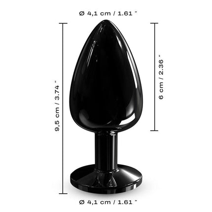 Dorcel - Diamond Aluminium Buttplug - Zwart-Erotiekvoordeel.nl