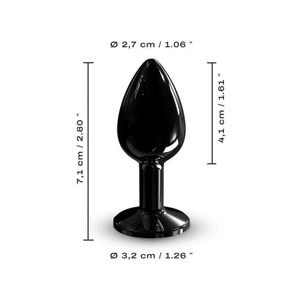 Dorcel - Diamond Aluminium Buttplug - Zwart-Erotiekvoordeel.nl