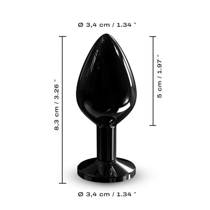 Dorcel - Diamond Aluminium Buttplug - Zwart-Erotiekvoordeel.nl