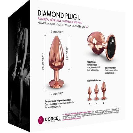 Dorcel Diamond Metalen Butt Plug - Rose-Erotiekvoordeel.nl