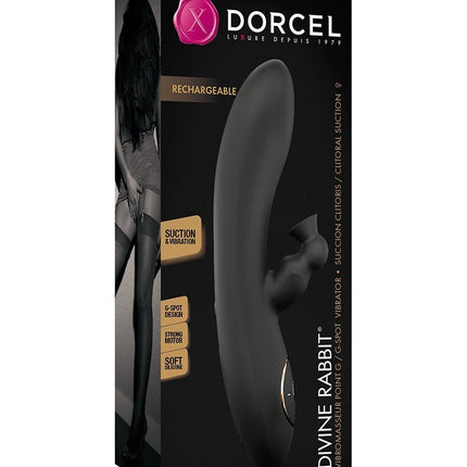 Dorcel Divine Rabbit Sucker G-spot en clitoris vibrator met zuiggedeelte - Erotiekvoordeel.nl