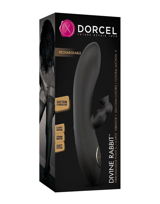 Dorcel Divine Rabbit Sucker G-spot en clitoris vibrator met zuiggedeelte - Erotiekvoordeel.nl