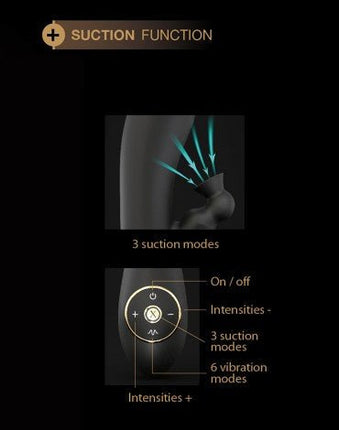 Dorcel Divine Rabbit Sucker G-spot en clitoris vibrator met zuiggedeelte - Erotiekvoordeel.nl