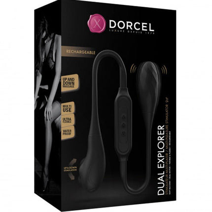 Dorcel Dubbele Vibrator Dual Explorer - zwart - Erotiekvoordeel.nl