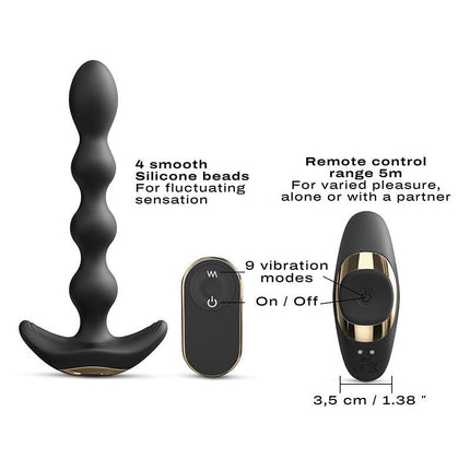 Dorcel FLEXI BALLS Anale Vibrator met Afstandsbediening - zwart-Erotiekvoordeel.nl