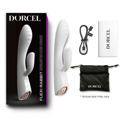 Dorcel FLEXI RABBIT Verwarmde Tarzan Vibrator - wit-Erotiekvoordeel.nl