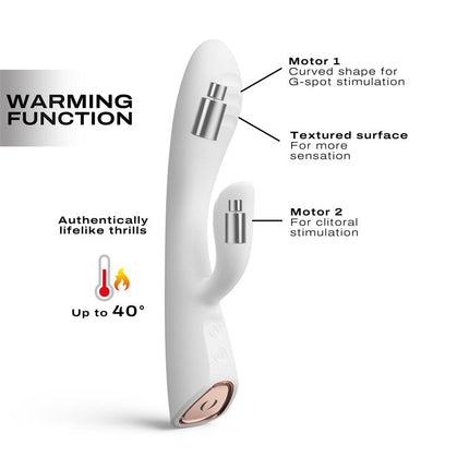Dorcel FLEXI RABBIT Verwarmde Tarzan Vibrator - wit-Erotiekvoordeel.nl