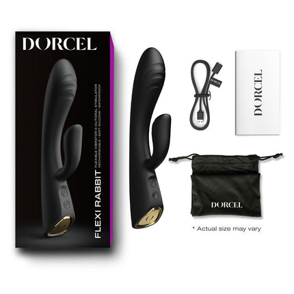 Dorcel FLEXI RABBIT Verwarmde Tarzan Vibrator - zwart-Erotiekvoordeel.nl