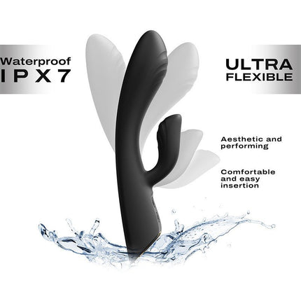 Dorcel FLEXI RABBIT Verwarmde Tarzan Vibrator - zwart-Erotiekvoordeel.nl