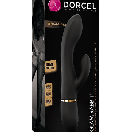 Dorcel Flexibele Rabbit Vibrator "Glam Rabbit" - zwart - Erotiekvoordeel.nl