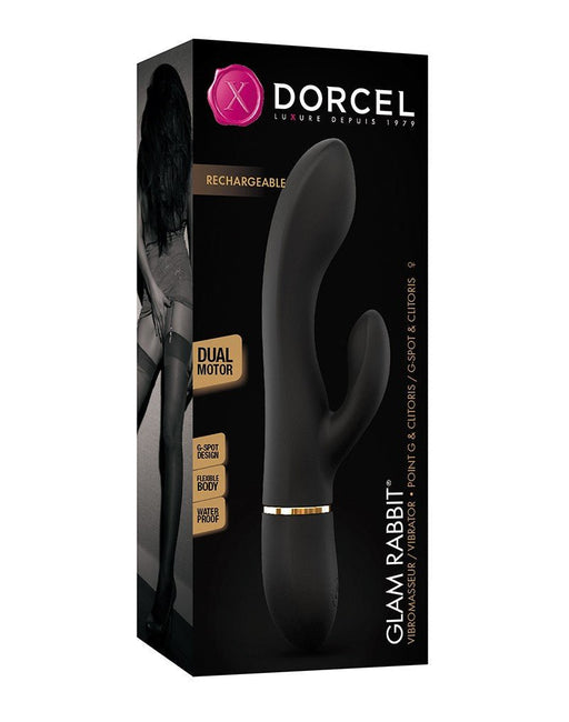 Dorcel Flexibele Rabbit Vibrator "Glam Rabbit" - zwart - Erotiekvoordeel.nl
