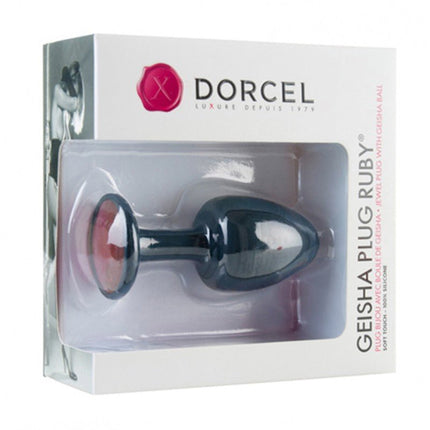 Dorcel Geisha buttplug Ruby met bewegend metalen gewichtje - Medium - Erotiekvoordeel.nl
