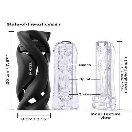 Dorcel Masturbator met Sleeve DEEP BLOW - zwart-Erotiekvoordeel.nl