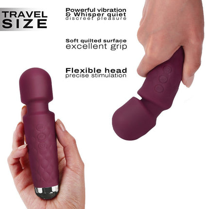 Dorcel - Mini Wanderful - Mini Wand Vibrator - Plum-Erotiekvoordeel.nl