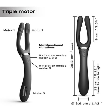 Dorcel Multi Vibrator INFINITE JOY - zwart-Erotiekvoordeel.nl