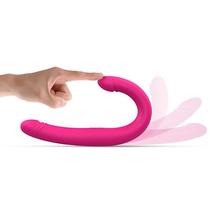 Dorcel Orgasmic Double Do Dubbele Vibrerende en Stotende Dildo - roze - Erotiekvoordeel.nl