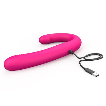 Dorcel Orgasmic Double Do Dubbele Vibrerende en Stotende Dildo - roze - Erotiekvoordeel.nl