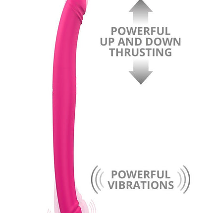 Dorcel Orgasmic Double Do Dubbele Vibrerende en Stotende Dildo - roze - Erotiekvoordeel.nl
