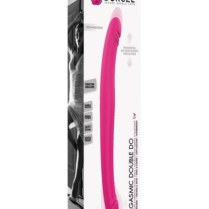 Dorcel Orgasmic Double Do Dubbele Vibrerende en Stotende Dildo - roze - Erotiekvoordeel.nl