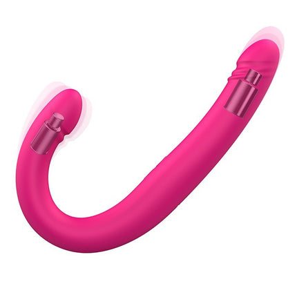 Dorcel Orgasmic Double Do Dubbele Vibrerende en Stotende Dildo - roze - Erotiekvoordeel.nl