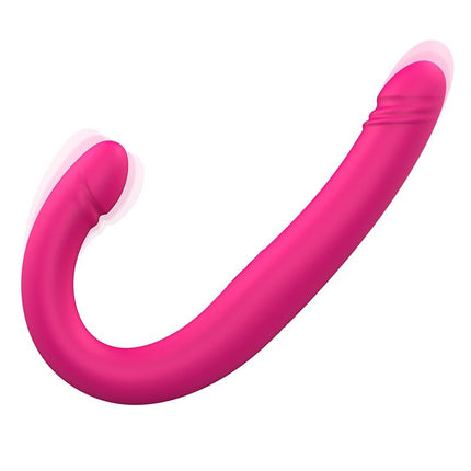 Dorcel Orgasmic Double Do Dubbele Vibrerende en Stotende Dildo - roze - Erotiekvoordeel.nl