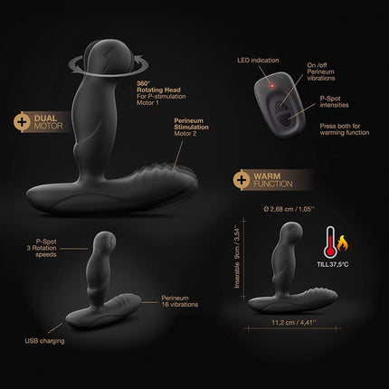 Dorcel Prostaat Vibrator "P-swing" met afstandsbediening - zwart - Erotiekvoordeel.nl