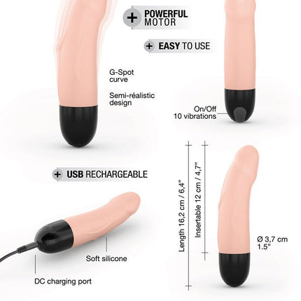 Dorcel Real Vibration S magenta 2.0 oplaadbare klassieke vibrator - blank