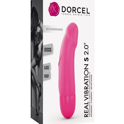 Dorcel Real Vibration S magenta 2.0 oplaadbare klassieke vibrator - roze