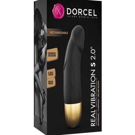 Dorcel Real Vibration S magenta 2.0 oplaadbare realistische vibrator - zwart