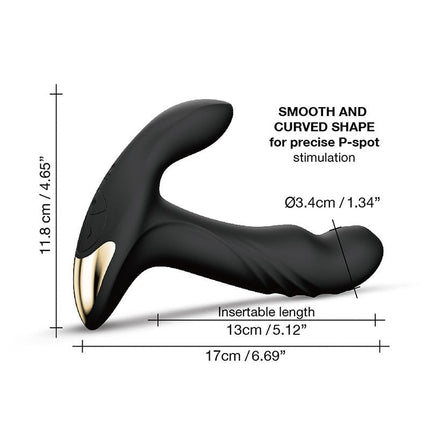 Dorcel Roterende Prostaat Massager met afstandsbediening MULTI P-JOY - zwart-Erotiekvoordeel.nl