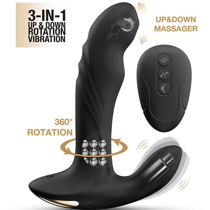 Dorcel Roterende Prostaat Massager met afstandsbediening MULTI P-JOY - zwart-Erotiekvoordeel.nl